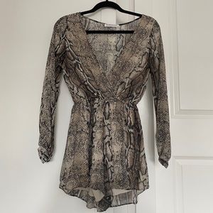 Snake Print Romper